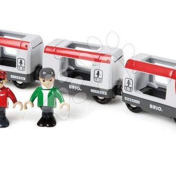 Fa vonat Travel Train BRIO nyitható 3 vagonnal és 2 figurával 3 évtől BRIO5057 kép