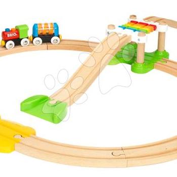 Fa vonatpálya legkisebbeknek My First Railway Beginner Pack BRIO 18 részes és vonat vagonnal mozgó golyócskákkal 18 hó-tól BRIO7273 kép