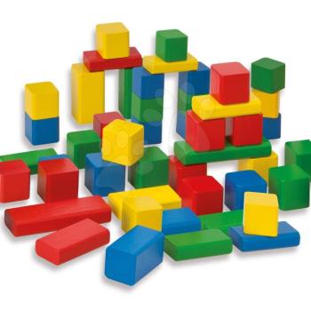 Fakockák Coloured Wooden Blocks Eichhorn színesek 50 db 2,5 cm magas 12 hó-tól kép