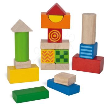 Fakockák Feel and Sound Blocks Eichhorn mintás 20 db 4 kocka textúrával és 2 hanggal 4 cm magas 12 hó-tól kép