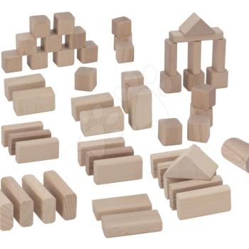 Fakockák Natural Wooden Blocks Eichhorn természetes színben 50 db 25 mm magas 12 hó-tól kép