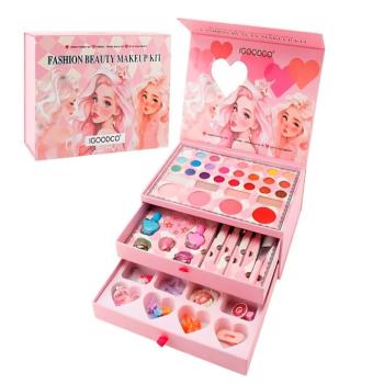 Fashion Beauty 24 részes sminkkészlet gyerekeknek – mosható kozmetikai szett lányoknak (BBJ) kép