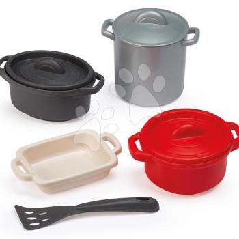 Fazék szett konyhácskába 100% Chef Écoiffier 8 részes tepsivel és forgatóval 18 hó-tól kép