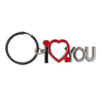 Fém kulcstartó I love you felirattal kép