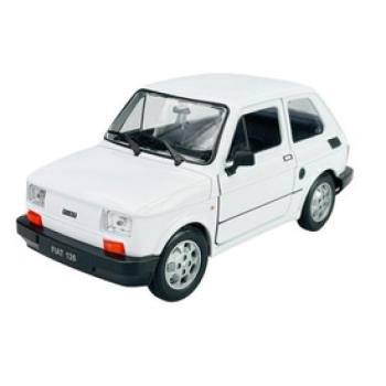 Fémautó Fiat 1:24 /126 fehér szabad kerék kép