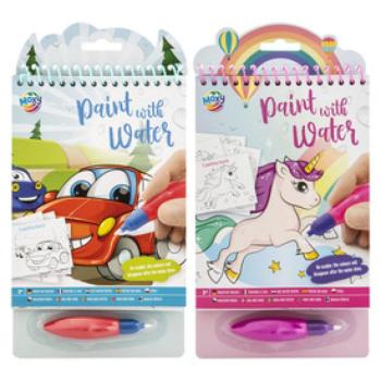 Fess vízzel, 23x14 cm, 5 lap, vízceruza, 2 féle kép