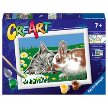 Festés számok szerint -Nyuszi és cica kép