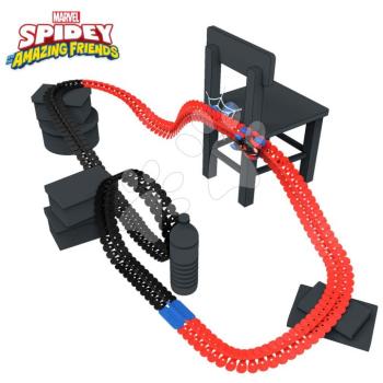 Flexibilis autópálya Spidey Marvel Flextreme Set Spin Morales Smoby elektronikus kisautóval 184 darabos 4,40 m hosszú pálya pókhálóval 4 évtől kép