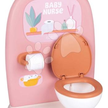Fürdőszoba wc-vel játék babának Toilets Soft Baby Nurse Smoby toalettpapírral és fogápoló szettel kép
