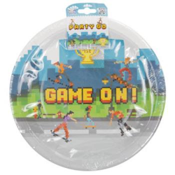 Game on 6 db-os papír tányér 22, 5 cm kép