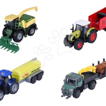Gazdasági kisautó Farm Trailer Majorette fém 4 különböző fajta 13 cm hosszú kép