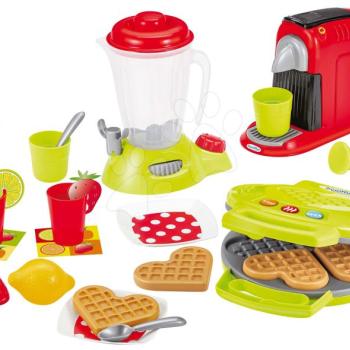 Gofrisütő turmixgéppel és kávéfőzővel Small Household Appliances Écoiffier gofrikkal és 24 kiegészitővel 18 hó-tól kép