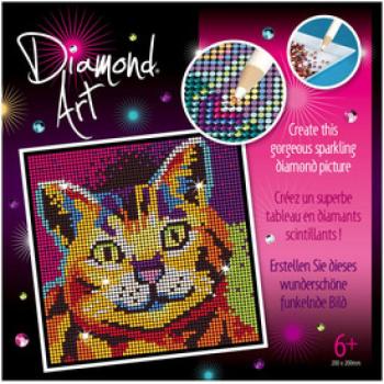 Gyémántszemes kirakó szett- Macska kép