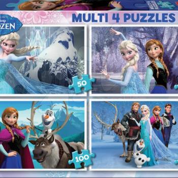 Gyerek puzzle Disney Frozen Educa 150-100-80-50 db 16173 színes kép