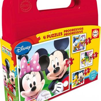 Gyerek puzzle Mickey Mouse Educa progresszív 25-20-16-12 db 16505 kép