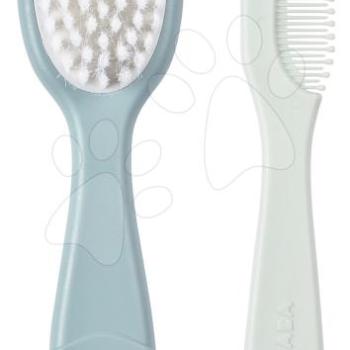 Gyermek fésű és hajkefe Beaba Baby Brush and Comb Grean Blue zöld 0 hó-tól kép