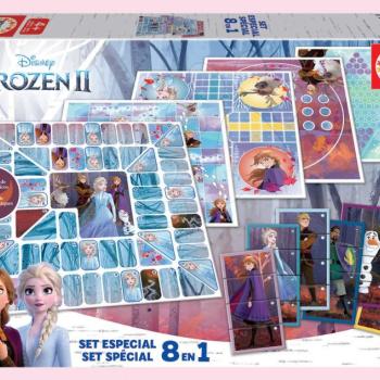 Gyermek társasjátékok Frozen 2 Disney 8in1 Special set Educa 4 évtől angol francia spanyol kép