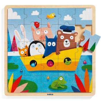 Hajózás Mackóval - Fa puzzle 25 db - Puzzlo Boat - DJ01816 kép