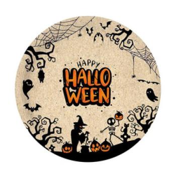 Halloween mintás natúr tányér 23 cm-es 6 db /cs kép