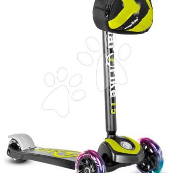 Háromkerekű roller világító kerekekkel és hátizsákkal T5 Green smarTrike állítható kormánnyal 20 kg teherbírással kép