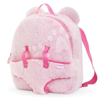 Hátizsák babahordozóval Pink Plush Baby Doll Carrier Backpack Corolle 30 cm játékbabának állítható vállpánttal kép