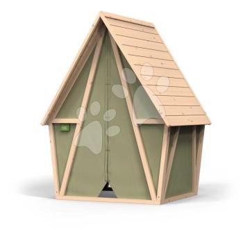 Házikó és sátor ciprusfából Yuki 100 Playhouse Exit Toys ponyvával mágneses zárással 24 hó-tól kép