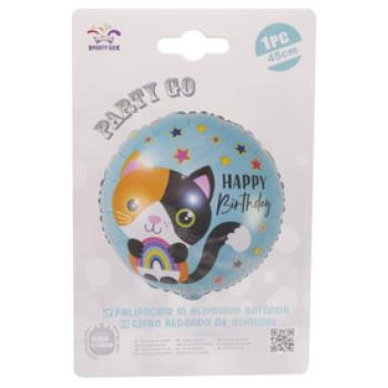 Héliumos fólia lufi 45 cm Happy Birthday állatos kép