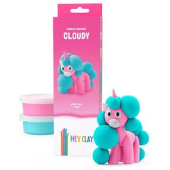 Hey Clay Figura Unikornis Pink Cloudy kép