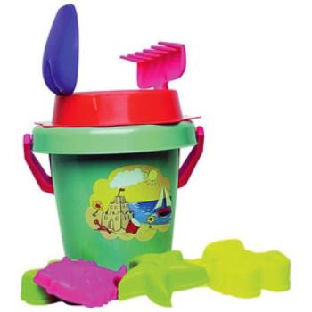 Homokozó 8 darabos készlet vödörben - 20 cm kép