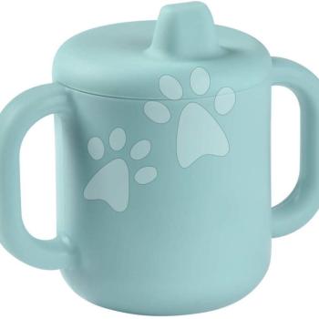 Hrnček pre bábätká Silicone Learning Cup Blue Beaba s vrchnákom na učenie sa piť od 8 mes modrý BE913524 kép