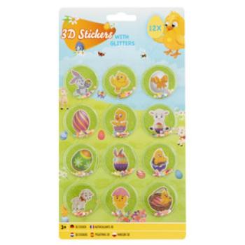 Húsvéti 3D csillogós marticák, 12 db /cs kép