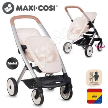 Iker babakocsi biztonsági övvel Twin Pushchair Sandy Maxi Cosi&Quinny Smoby 42 cm játékbabának 64 cm ergonomikus tolókarral kép