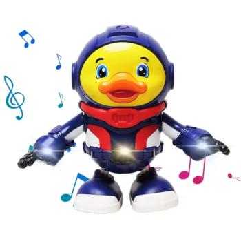 Interaktív űrhajós kacsa – világító és hangot adó asztronauta játékfigura gyerekeknek (BBJ) kép
