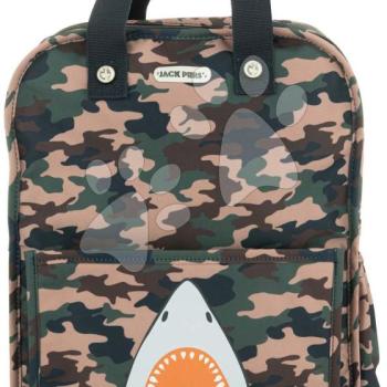 Iskolai hátizsák Backpack Amsterdam Large Camo Shark Jack Piers nagy ergonomikus luxus kivitel 6 évtől 36*29*13 cm kép