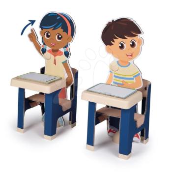 Iskolapad diákokkal Classroom Smoby két iskolapad két diák mozgatható karokkal kép