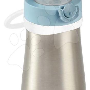 Ivó palack Bidon duplafalú Stainless Steel Bottle Beaba Windy Blue 350ml kék rozsdamentes acélból 18 hó-tól kép