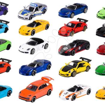 Játékautók Porsche Edition Discovery Pack Majorette fém 7,5 cm hosszú szett 20 fajta + 2 kisautó ajándékba kép