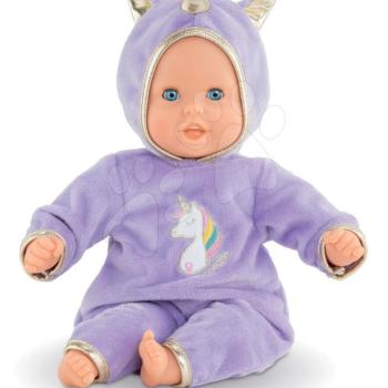 Játékbaba Bebe Calin Unicorn Corolle kék pislogó szempárral és gyöngyöcskékkel 30 cm 18 hó-tól kép