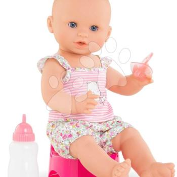 Játékbaba Emma iszik és pisil Mon Grand Poupon Corolle kék pislogó szemekkel és 3 kiegészítővel 36 cm 24 hó-tól kép