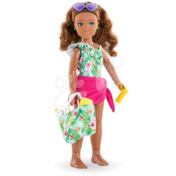 Játékbaba Mélody at the Beach Set Corolle Girls hosszú barna haj 28 cm 5 kiegészítő 4 évtől kép