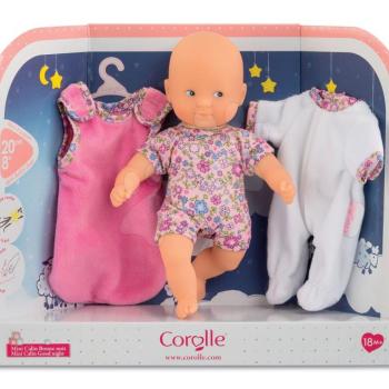 Játékbaba Mini Calin Good Night Corolle kék szemekkel, pizsamában és alvózsákkal 20 cm 18 hó-tól kép