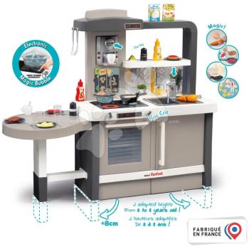 Játékkonyha elektronikus magassága állítható Tefal Evolutive Kitchen Smoby bugyogó vízzel és működő készülékekkel 40 kiegészítő 101 cm magas/51 cm pult kép