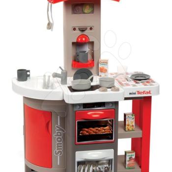 Játékkonyha összecsukható Tefal Opencook Smoby piros, kávéfőzővel, hűtővel és 22 kiegészítővel kép