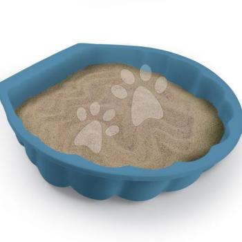 Kagyló homokozó ökobarát Simple Sand Pit Green Smoby 35 cm szűkös területre 18 hó-tól kép