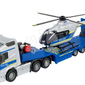 Kamion rendőrségi helikopterrel Volvo Truck Airbus Majorette 35 cm hosszú kép