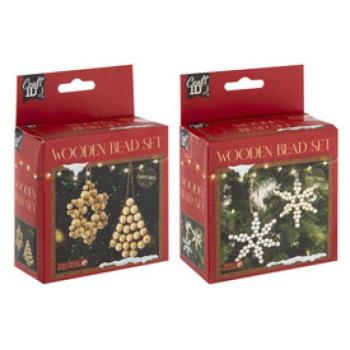 Karácsonyi fa gyöngy szett, 2 féle kép