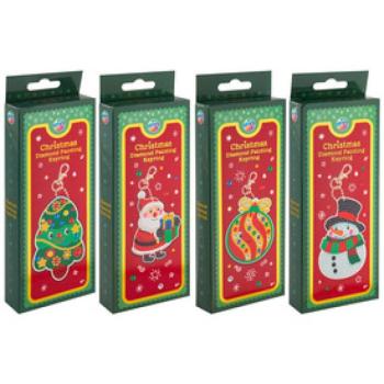 Karácsonyi gyémántfestős kulcstartó kép