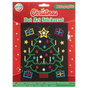 Karácsonyi hologrammos matricák, 2 féle, 22x18 cm kép