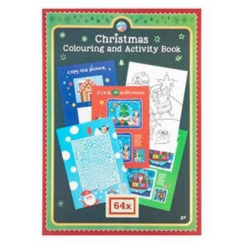 Karácsonyi kifestő- és foglalkoztató könyv, A4, 64 oldal kép