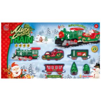 Karácsonyi zenélő világító vonat szett kép